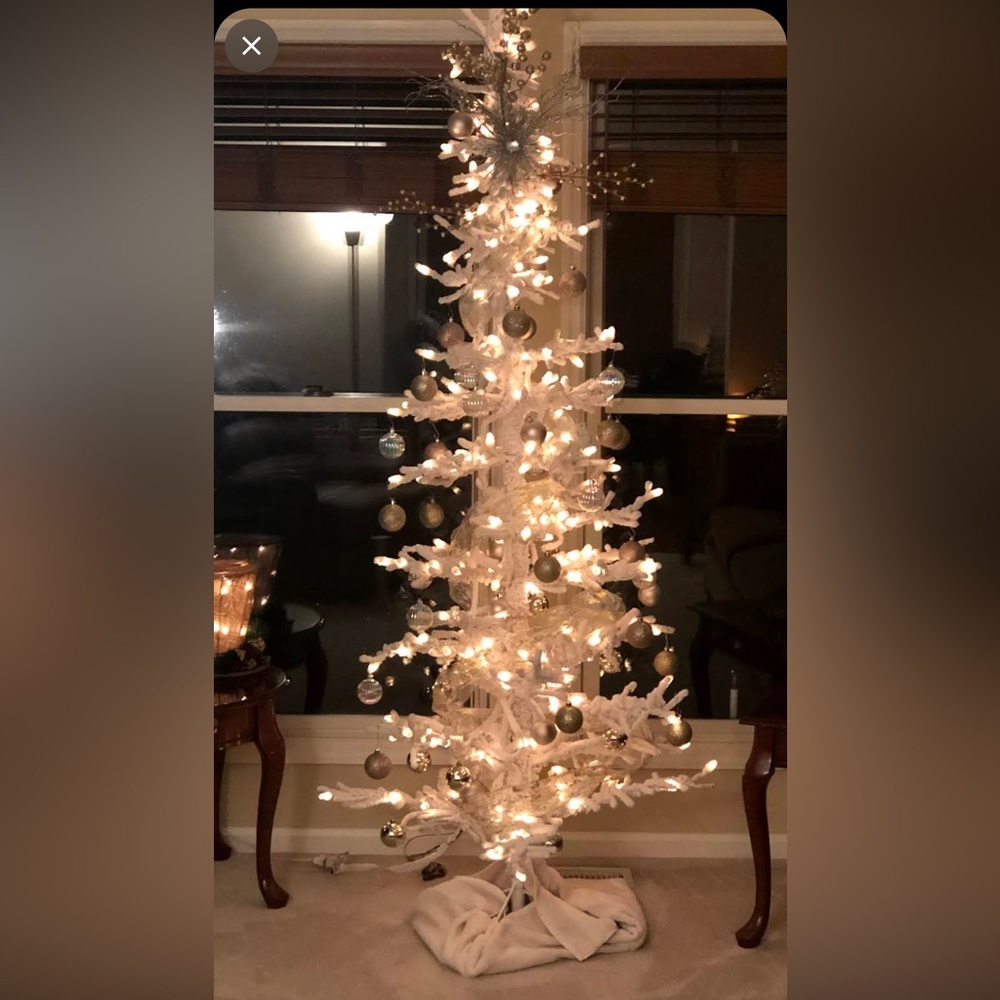 Flocked Christmas tree